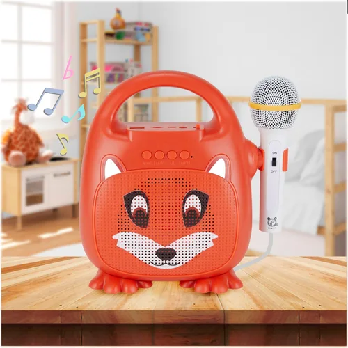 Vista 6 de Singimals - Altavoz de karaoke para niños con micrófono, da rienda suelta a la superestrella interior de tu hijo, Bluetooth v5.1, tiempo