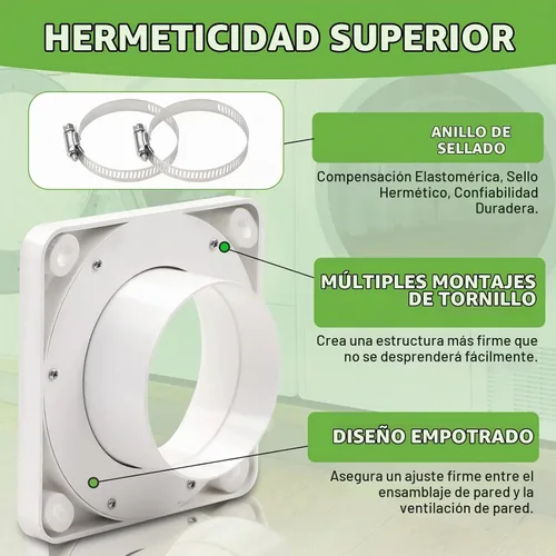 Vista 4 de Kit de conector magnético de ventilación para secadora, sello hermético DV180 de conexión rápida con conducto de 2.6 pies y 4 pulgadas y 2