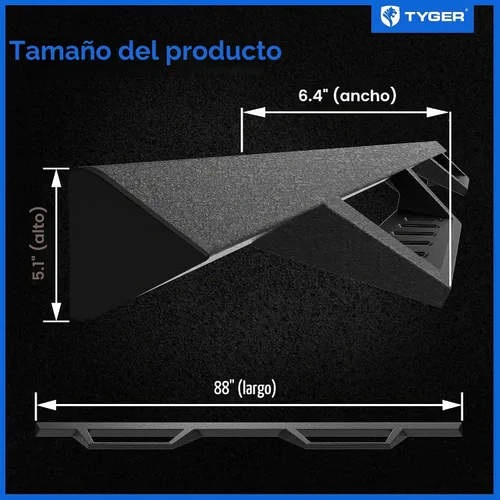 Vista 5 de Tyger Auto LanderX - Estribo compatible con Toyota Tundra 2007-2021 CrewMax TG-LX3T84118 Barras Nerf de riel de paso lateral