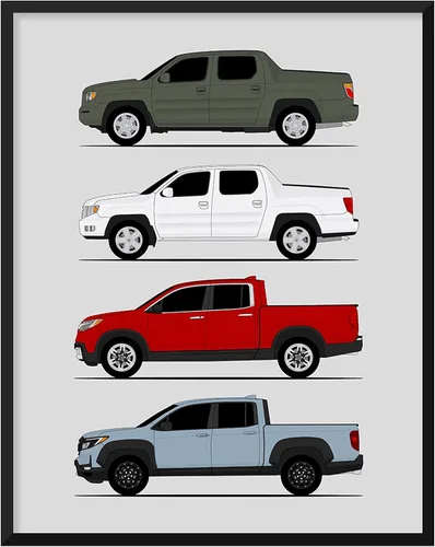 Vista 32 de Custom Car Posters Póster hecho a mano compatible con Acura (perfil lateral), decoración de lo mejor de las generaciones de Acura, historia 10C.