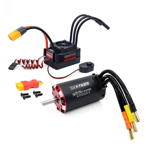 Vista 11 de Surpass RC Motor supersónico sin escobillas 3665 2200kv 4 polos y sensor de temperatura integrado motor y puerto de sensor para 1/10 vehículo RC