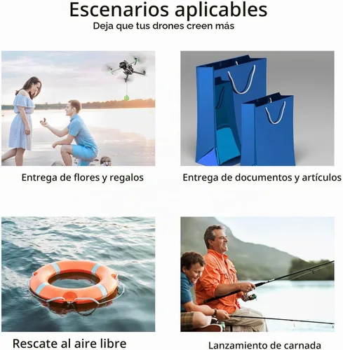 Vista 8 de Sistema Airdrop compatible con DJI Mavic 3 Pro/Mavic 3/ Mavic 3/Mavic 3 Classic Drone Payload Airdrop Release Dispositivo Clip Entrega Transporte