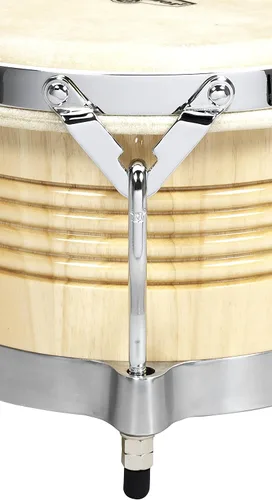 Vista 4 de Latin Percussion M201-AWC LP Bongos de madera Matador - Natural/Cromo 8.625 pulgadas