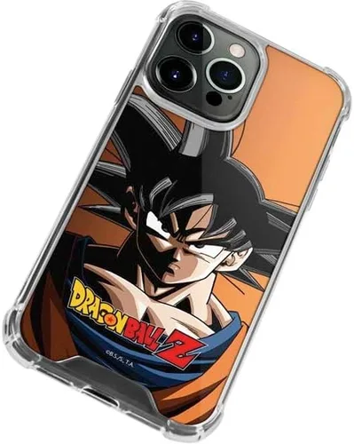 Vista 3 de Skinit Funda transparente compatible con iPhone 13 Pro Max, diseño de retrato de Dragon Ball Z Goku con licencia