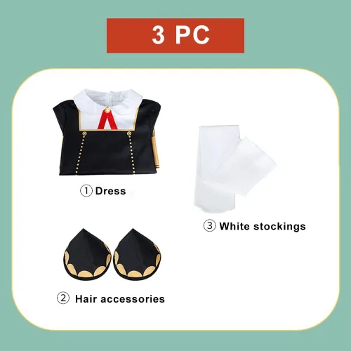 Vista 3 de FADALE Vestidos de disfraz de anime para Halloween, uniforme de cosplay para mujeres y niñas