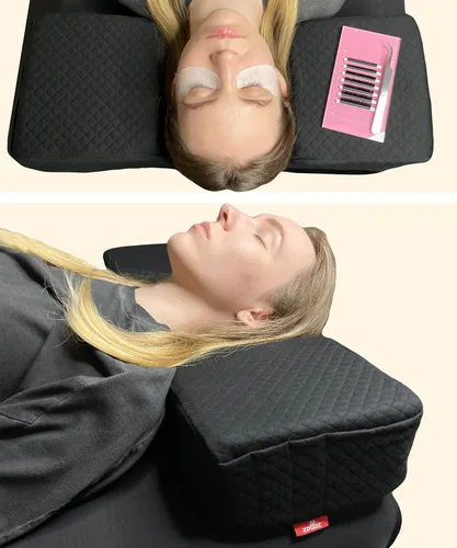 Vista 4 de Almohada para la cabeza + almohada de piernas + funda lavable Almohada curvada de espuma viscoelástica con soporte para cuello y espalda