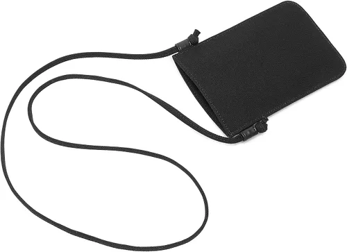 Vista 5 de Bolso cruzado pequeño para mujer, mini bolso cruzado de lona de algodón Negro