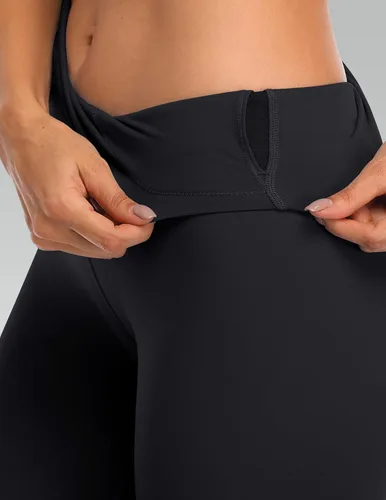 Vista 7 de Colorfulkoala Pantalones de yoga suaves de cintura alta para mujer, leggings de longitud completa Negro
