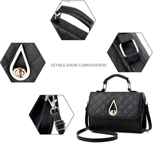 Vista 7 de Hanbella - Bolsos cruzados pequeños para mujeres y niñas, bonitos monederos de piel sintética y bolsos para adolescentes, bolso de mano para mujer