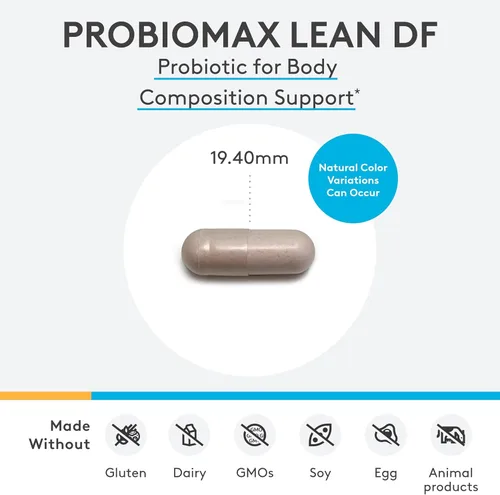 Vista 3 de XYMOGEN ProbioMax Lean - Suplemento probiótico para apoyar la función de barrera intestinal* - Bifidobacterium animalis subsp lactis B420
