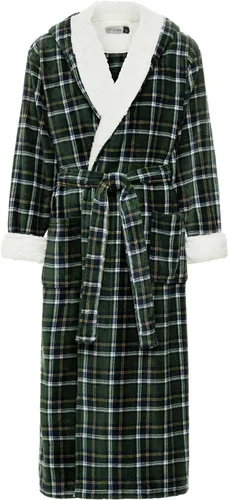 Vista 10 de Alexander Del Rossa . Albornoz de forro polar con capucha para hombre Negro