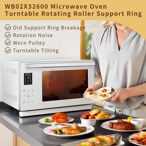 Vista 7 de WB02X32600 Soporte de bandeja giratoria para microondas, compatible con modelos GE ZSB9131N1SS, CTC912P2N1S1, JT3800SH8SS, JK3800DH3WW