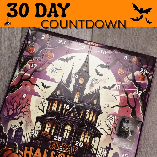 Vista 5 de Calendario de Adviento de dulces de Halloween, cuenta regresiva de 30 días