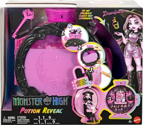Vista 6 de Monster High Juego de revelación de pociones con muñeca Draculaura