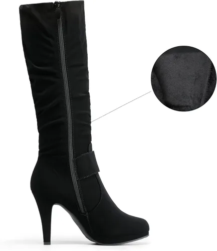 Vista 2 de DREAM PAIRS Botas de mujer de tacón alto y caña alta