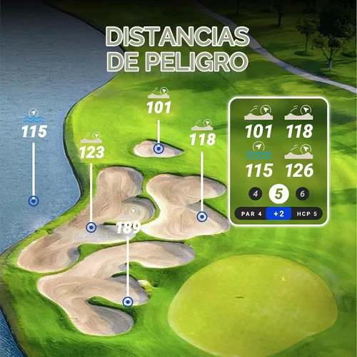 Vista 7 de Blue Tees Golf Ringer - GPS de golf magnético portátil, pantalla táctil, telémetro de distancia de golf resistente al agua, más de 40,000 campos