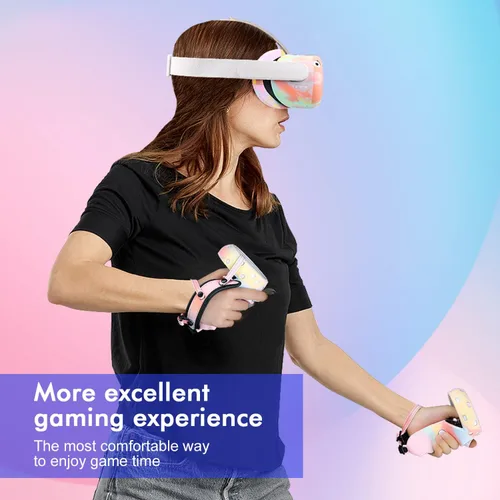 Vista 60 de Relohas Accessories for Oculus Quest 2, VR Accessory Set for Meta Quest 2, Include Controller Grip Leather Cover, VR Shell Cover, Face Cover, The