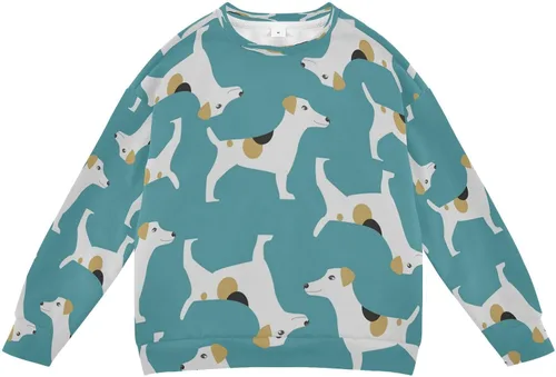 Vista 9 de Sudadera con cuello redondo y manga larga, diseño de nutrias marinas, diseño de animales oceánicos, para otoño e invierno multicolor (Multicolor01)