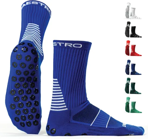 Vista 32 de Maestro - Calcetines de agarre de fútbol para hombres y mujeres con almohadillas antideslizantes, ideales para fútbol, baloncesto y deportes