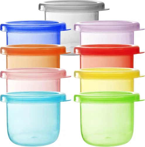 Vista 5 de Youngever Paquete de 9 recipientes para aperitivos, recipientes de preparación de comidas, recipientes de salsa, recipientes pequeños