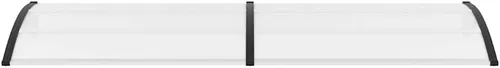 Vista 6 de vidaXL Toldo para puerta, color negro y transparente, 118.1"x29.5" PC