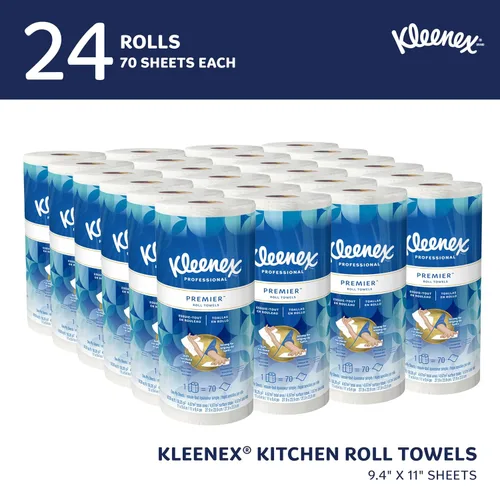 Vista 2 de Kleenex Professional Premier - Toallas de papel de cocina (13964), suavidad similar a la tela, color blanco