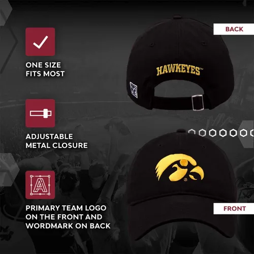 Vista 3 de The Game NCAA - Gorra con logotipo de ajuste relajado para adultos, logotipo bordado, 100% algodón, eleva tu estilo y muestra tu espíritu
