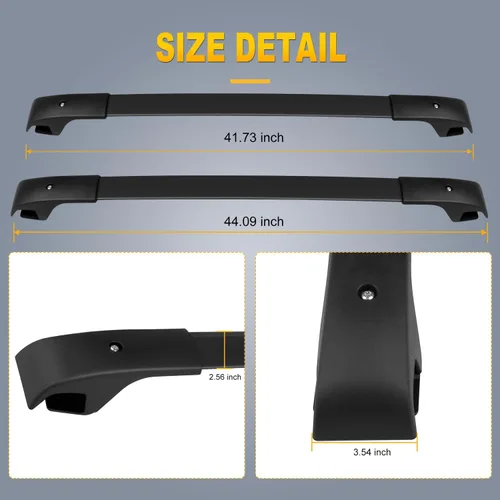 Vista 2 de OCPTY Barras transversales de techo para Jeep Cherokee 2014 2015 2016 2017 2018 2019 2020 2021 2022 barras de carga para bolsa de transporte
