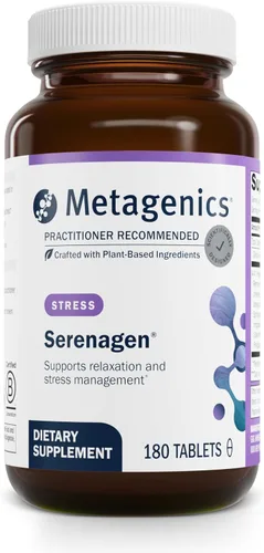 Vista 8 de Metagenics Serenagen, fórmula tradicional de manejo del estrés a base de hierbas con raíz de ginseng asiático para ayudar a adaptarse a los desafíos