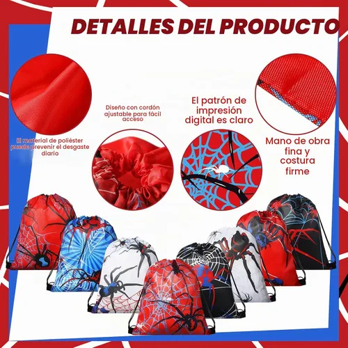 Vista 4 de Lothee - 24 bolsas de regalo para fiesta de araña, estilo araña