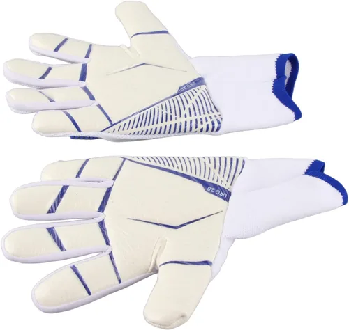 Vista 9 de Guantes de portero de fútbol, agarre de palma de látex antideslizante con protección para los dedos, guantes de portero de fútbol de nailon