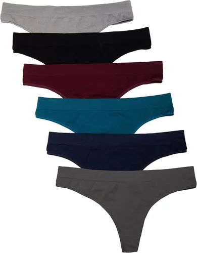Vista 16 de Kalon Paquete de 6 tangas de nailon y elastano para mujer Almendra