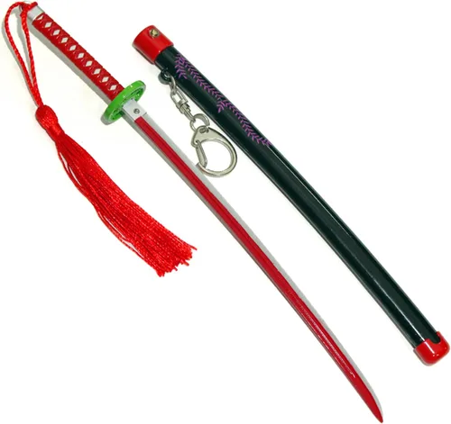 Vista 4 de caiydramy Llavero de anime Demon Slayer Sword Mini Katana Key