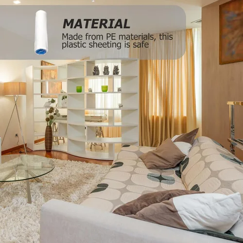 Vista 2 de OSALADI 1 rollo de pintura de plástico para muebles para sofás, gabinetes, fundas de sofá para sofá, cubierta de plástico de barrera, PE