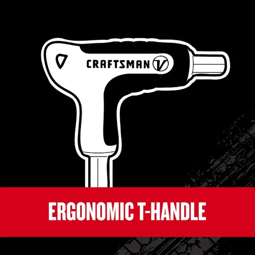 Vista 5 de CRAFTSMAN V-SERIES - Juego Allen de llaves hexagonales, SAE, 9 piezas (CMHT26162V)