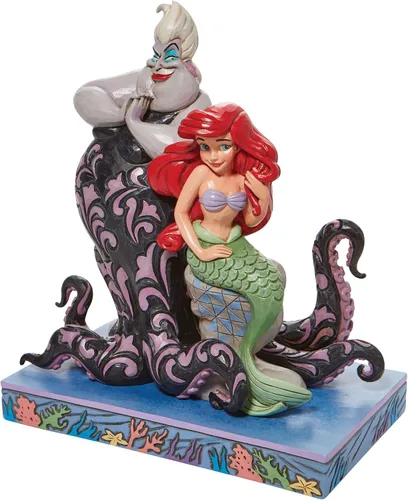 Vista 3 de Enesco Jim Shore Disney Traditions - Figura de Ariel y Úrsula, 9.5 pulgadas, multicolor