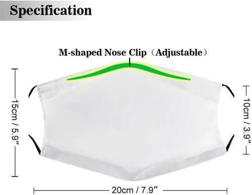 Vista 2 de 3 PCS Autumn Leaves Texture Face Mask Washable Reusable for Men Women,15 Filter