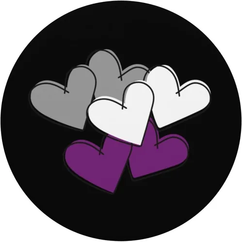 Vista 3 de Asexual Ace Pride Día de San Valentín Love Sutle LGBTQ LGBT PopSockets intercambiables PopGrip