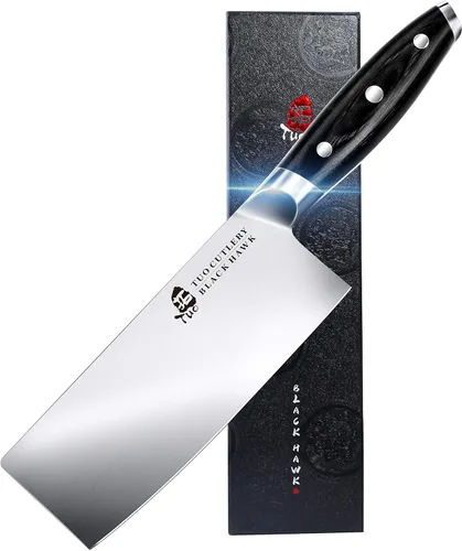 Vista 13 de TUO Black Hawk - Cuchillo de filete de 6 pulgadas para recortar grasa de carne, desollado de ciervos, mango de espiga completa, acero alemán de alto
