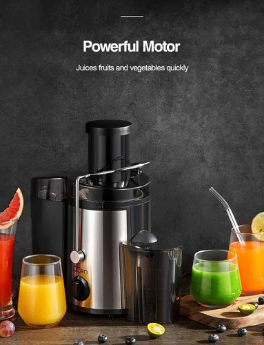 Vista 5 de Qcen 500W Juicer Machine Negro y Electric Citrus Juicer Exprimidor Paquete