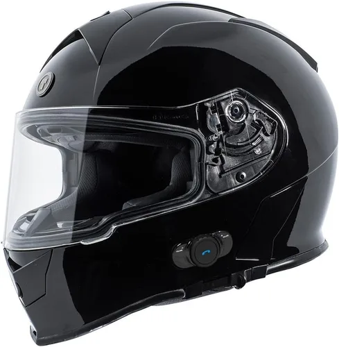 Vista 7 de Torc T14B Mako Casco de cara completa con Bluetooth integrado Humo claro