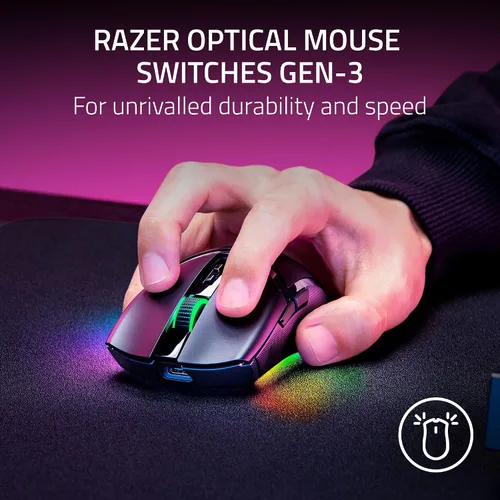 Vista 8 de Razer Cobra Pro - Mouse inalámbrico para juegos 10 controles personalizables - Iluminación Chroma RGB - Sensor óptico de 30 K - Interruptores Gen-3