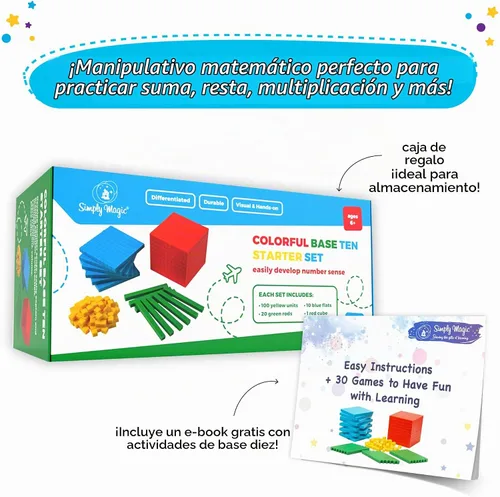 Vista 9 de Simply magic 131 bloques base de diez bloques para matemáticas - contadores