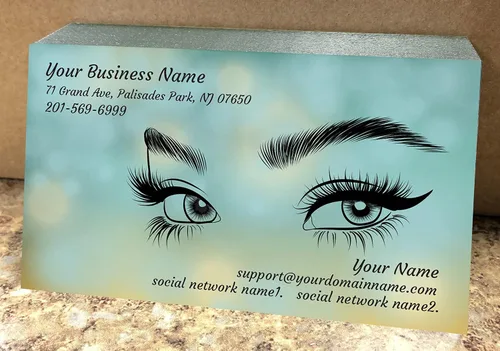 Vista 11 de Tarjetas de visita personalizadas, impresión a todo color de 2 caras, para pestañas, uñas y salón de belleza, 16 puntos (papel grueso de 350 gsm)