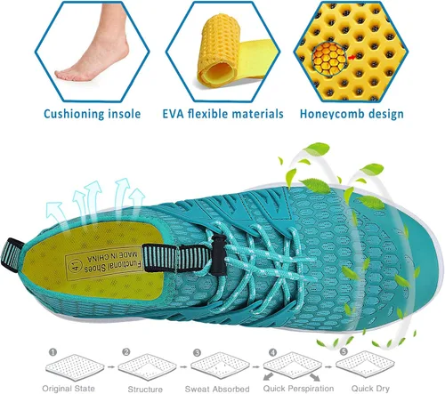 Vista 4 de Wyhan - Zapatos de agua para hombre y mujer, secado rápido, calcetines acuáticos, zapatos de buceo para playa, natación, surf, piscina, yoga