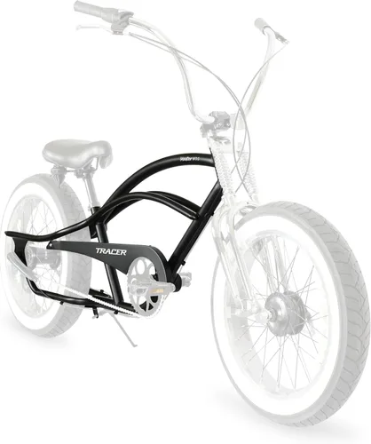 Vista 2 de MICARGI Marco de acero elástico Cruiser de 26 pulgadas y protector de cadena para posavasos de 1/3/7 velocidades/freno de disco multicolor