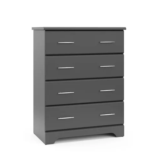 Vista 16 de Storkcraft Brookside Cómoda de 2 cajones con cambiador encima (negro) – Certificado Gold GREENGUARD, cómoda de cajones y cubos fácil de combinar