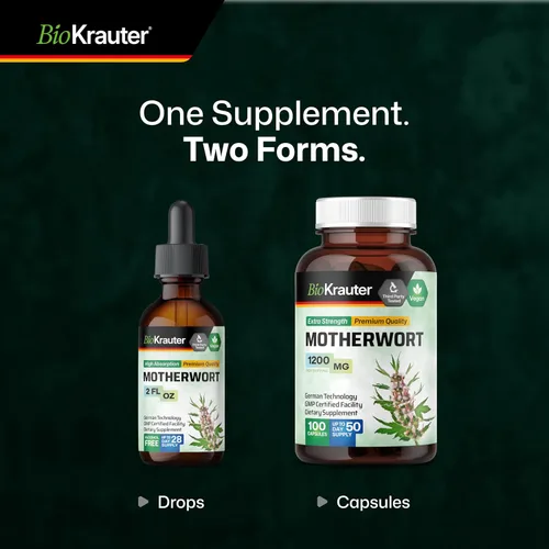 Vista 8 de BIO KRAUTER® Suplementos de perimenopausia y menopausia para mujeres* - Tintura vegana de agripalma de 2 onzas líquidas Suministro de 28 días