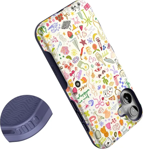 Vista 5 de Funda Casely para iPhone 16 Plus Todas Las Cosas Divertidas Diversión en Días Laborables Compatible con MagSafe Diseño Protector Audaz