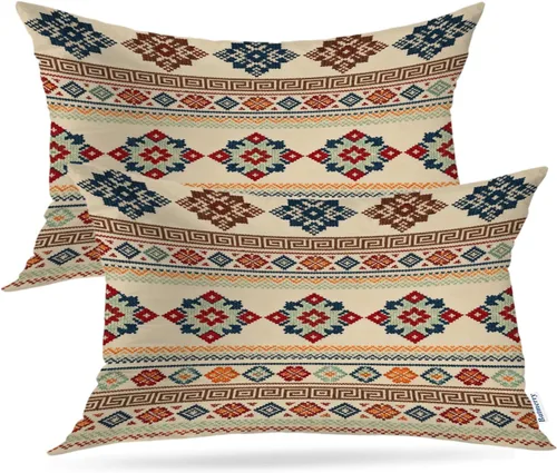 Vista 69 de Batmerry Fundas de almohada de bosque de arce otoñal, casas de sillas de madera, hojas amarillas, fundas de almohada decorativas, impresión digital